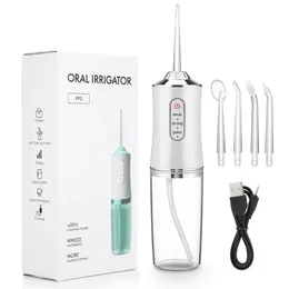 Other Oral Hygiene 220ml Irrigator Cordless Dental Water Flosser For Teeth Cleaning and Whitening 3 Pressure Mode 4 Jet Tip IPX7 Waterproof 231204