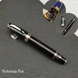 Gift Fountain Pens Luxury Limited Edition MB Böhmen Fountain Pens 14k Extend-Retract NiB med Cute Diamond Clip Writing Ink Pen Gift 231204