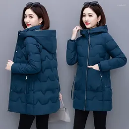 Women's Trench Coats Winter Jacket 2023 Women Parka Clothes Loose Long Coat Thick Warm Down Cotton Snow Wear Padded Female Overcoat 7XL