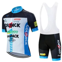 Colpack 2022 camisa de ciclismo calças bicicleta conjunto 19d ropa dos homens verão secagem rápida pro camisas ciclismo curto maillot culotte wear222n