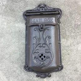 Metal Mailbox for Home Cast Iron Mail Box Post Box Wall Mounted Apartment Outdoor Garden Decoration Vintage Ornaments Cast Iron Le317u