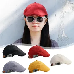 Berets algodão peaky blinders bonés para homens chapéu britânico estilo ocidental pintor hera boné clássico inverno mulher vintage linho k4k7