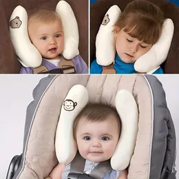 Keepsakes Infant Stroller Neck Pillow Banana Seat Head Protector Baby Sleeping Support Cartoon Flower 231204