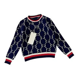 Winter new children's designer geometric pattern long sleeve sweater pullover sweater cardigan fashion foreign trade men's and women's sweater size 100-150cm b4