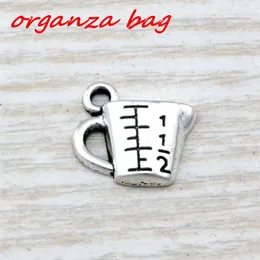 MIC 200pcs Ancient silver zinc alloy Measuring Cup charm Pendants 14x 13 5mm DIY Jewelry A-105274e