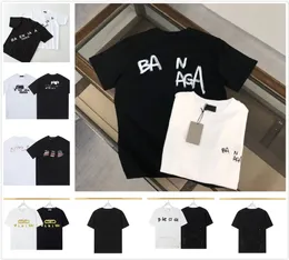 Yeni Erkek Tişört Siyah Beyaz Tasarımcı Göğüs Klasik Alfasayısal Numaralar Doğrudan Sprey Moda Erkek ve Kadınlar Büyük Boy Kısa Kollu Pamuk 3XL#99
