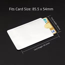 100pcs Karta kredytowa Protection Bezpieczne rękawy RFID Blokowanie ID Holder Foil Shield Popular314p