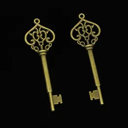 29pcs Zinc Alloy Charms Antique Bronze Plated vintage skeleton key Charms for Jewelry Making DIY Handmade Pendants 69mm2776