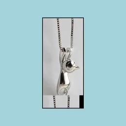 Ожерелья с подвесками Милые котята Скраб Гладкое ожерелье Доставка ювелирных изделий Подвески Dh2Sj