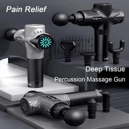 Full Body Massager 24V High Frequency Massage Gun Electric 12Head Professional Percussion Fascial Gun LCD Muscle Relax Pain Relief Fitness Slimming 231204