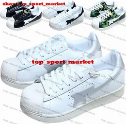 Sneakers Herrstorlek 12 Superstar 80 -tal Bapestar Casual Shoes Trainers 46 Superstars Women US 12 Designer Big Size US12 Running Gym ABC Camo Green Black White Gold