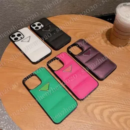 Fashion Classic Down Texture Phone Cases Women's Phone Case för IP 15 14 13 12 11 PR MAX