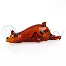 Beracky 4.5 polegadas Tubo de Vidro Urso Tubo de Mão Vidro Inebriante Novo Design Vidro Erva Seca Cachimbo Ferramentas para Fumar Acessórios para Fumar Acessórios Coloridos