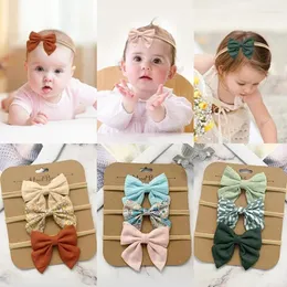 Acessórios de cabelo Born Headwear Verão Handmade Baby Set Soft Band Children's Bow