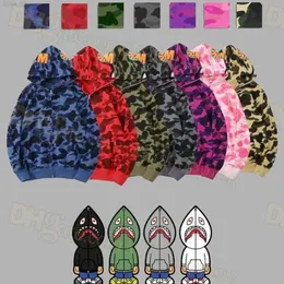 Tasarımcı Erkek Hoodie Tam Fermuar Up Köpek Hoodies Kadın Siyah Kamuflaj Ceket Mavi Kapşonlu Kapşonlu Sweatshirt Adam Kadın Kazak Uzun Kollu Tech Tech Cardigan B1