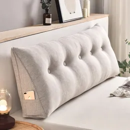 Cuscino morbido cuscino per testiera riempitivo triangolare lettura lunga ampio supporto per schienale letto a cuneo divano letto comfort riposo vita 231205