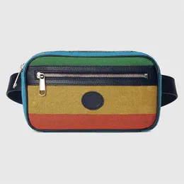 Moda masculina multicolorido cinto saco feminino sacos de cintura casual zíper peito fanny pack masculino bumbag crossbody249o