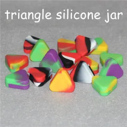 Scatole di contenitori di cera di silicone triangolare antiaderente all'ingrosso Scatole Barattoli di scatole di erbe secche Contenitore di vasetti di silicone Dab ZZ