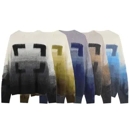Designer maglione da uomo donna Arrow Color Gradient cardigan maglioni senior classico multicolor girocollo Autunno inverno tenere al caldo confortevole di alta qualità 2023