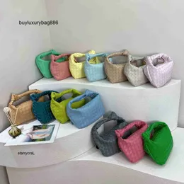 Jodie handväska botteg venet fårskinn vävd väska 2023 ny äkta läder kvinnor väska handvävd handväska koreansk mode bär trend mångsidiga kvinnor
