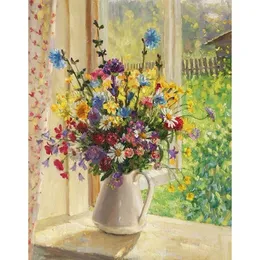 Paintings Diamond Painting Art Kit Diy Cross Stitch By Number Arts Craft Wall Decor Full Drill Flower Of Summer No Frame 231205