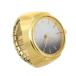 Relógios de pulso anel elástico relógio quartzo dedo decorativo festival presente