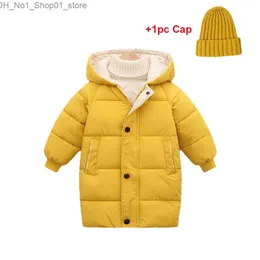 Piumini invernali per bambini piccoli Piumini invernali per bambini Moda Ragazzi Ragazze Imbottiti in cotone Parka con cappuccio Capispalla per bambini Cappotti lunghi Cappotti adolescenti Q231205