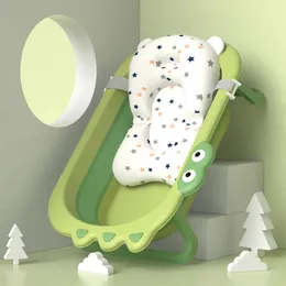 Badewannensitze Baby-Badewanne mit Polster geboren, faltbare Cartoon-Sitzbadewanne, niedliche Baby-Sicherheitswanne, Baby-Badewannensitz mit Abflussloch, 231204