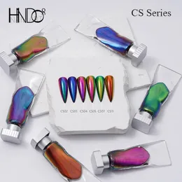 Pós acrílicos líquidos HNDO 24 cores tipo líquido espelho pó cromado efeito metálico para decoração profissional de nail art manicure unhas glitter pigmento 231204