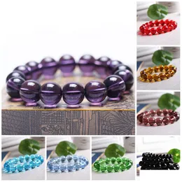 Charm Bracelets Beaded Bracelets Stretch 8Mm Natural Stone Beads Carnelian Amethyst Round Bracelet Purple Healing Crystal Drop Deliver Dhplh