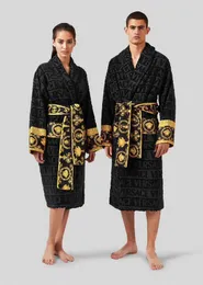 Дизайнерский женский элитный халат-пижама, мужские хлопковые пижамы унисекс, высококачественный брендовый халат-пижама