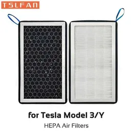 Air Filter 2st HEPA Air Filters för Tesla Model 3 Y 2019-2021 2022 Aktivt kolluftintag Inloppsbeloppsutbyte AccessoriesL231153