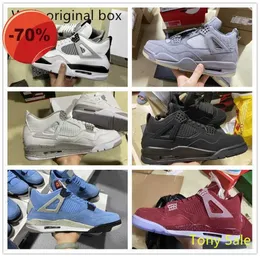 2023 Boots Shoes Basketball Shoes Black Cats 4S Red Thunder University Blue Military With Box J4 Oreo Jumpman 4 Men Designer Qinmin123 Miui3944978