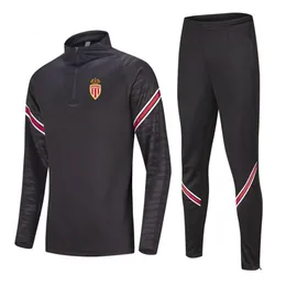 Mais novo Associação Sportive de Monaco Treinamento de Futebol Masculino Conjuntos de Jaqueta de Jogging Running Sport Wear Football Home K282z