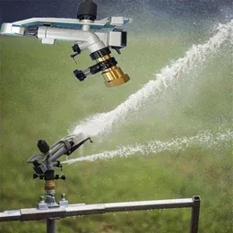 Bevattningsutrustning jordbrukssprinkler Rain Gun Metal Spray Gun Watering Gun Garden Lawn Dammning 360 graders rotation T200530262Y