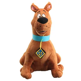 Animais de pelúcia dos desenhos animados marrom great dane cão brinquedos de pelúcia agachado e sentado cães pelúcia brinquedos animais do miúdo