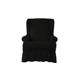 Capas de cadeira Ers Wingback Er Protetor Sliper Stretch Saia Estilo Sujo Resistente RedgrayBlack9393163 Drop Delivery Home Garden Textil Dh7M6