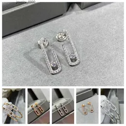 . Stud S925 Sterling Silver Women 's Move Earrings 클래식 유럽 및 미국 스타일 디자인 럭셔리 브랜드 오리지널 AIQK