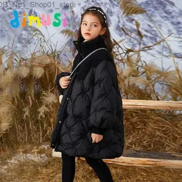 Para baixo casaco DIMUSI inverno crianças acolchoadas casacos meninas meados de longo algodão jaqueta quente moda crianças térmica para baixo casacos roupas 16y q231205