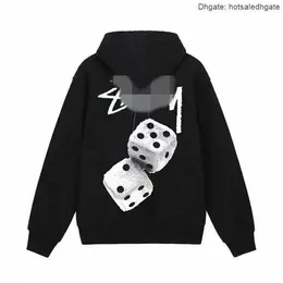 Erkekler sy hoodie lüks marka sokak çift sweatshirt siyah 8 zar baskı tasarım trend Sonbahar ve kış kazak erkek ve kadın hoodies ual z8ey#