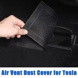 Yükseltme 2 PCS Araç Hava Havalandırma Toz Anti-Toz Kapağı Koşullandırma Çıkış Örgü Koruyucu Kapaklar Tesla Model 3/Y için