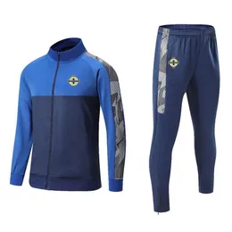 Narodowa drużyna piłkarska Irlandii Północnej Drużyny męskie Winter Outdoor Sport Sports Warm Training Odzież Fani piłki nożnej Full Zipper275z