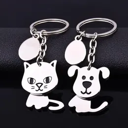 50pcs Lot 360-cat-catke-keykain cute key ring for women dog chain chain chain key holder portachiavi bag charm 268j