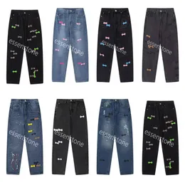 23SSCROSS JEANS Designer Męskie dżinsy męskie damskie chem fioletowe dżinsy mody spodnie Crossheart swobodne streetwearversatile zwykłe proste jesienne spodnie nowy styl