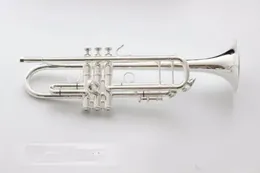 Kaluolin Stradivariutrumpet LT197S-99本物のダブルシルバーメッキbフラットプロフェッショナルトランペットトップ楽器ブラス
