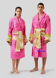 Men's Robes High Quality Cotton Men Women Bathrobe Sleepwear Long Robe Designer Letter Print Couples Sleeprobe Nightgown Winter Warm Unisex 302
