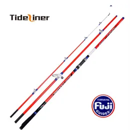 4 2m full fuji parts surf fishing rod carbon fiber spinning surf casting fishing rod pole 3 sections lure weight 100-250g243q