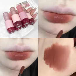 Lip Gloss Red Brown Velvet Mud Non-Stick Cup Milk Bottle Lipstick Long Lasting Moisturizer Matte Mousse Tint Korean Cosmetic