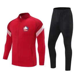 Lille OSC Kids Jersey Jacket Child Tracksuit Soccer Sets Winter Coat Adult Training Wear 정장 축구 셔츠 스웨터 로고 Custom2242