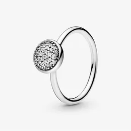 Nova marca 925 prata esterlina pavimentar anel para mulheres anéis de casamento moda jóias acessórios203g